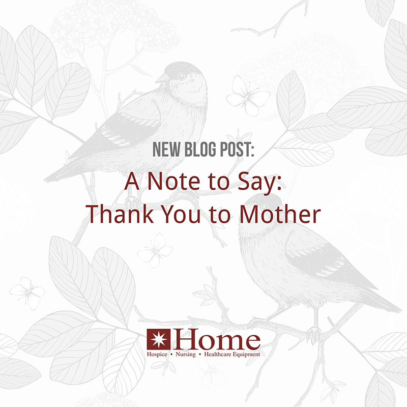 A Note to Say: Thank You to Mother